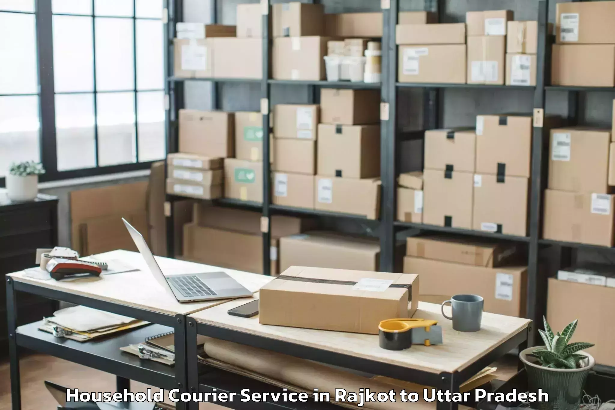 Reliable Rajkot to Iiit Lucknow Household Courier